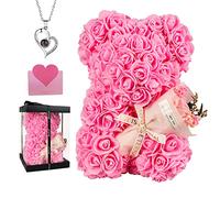 Orsacchiotto in rosa Decorazione regalo,Orso in rosa, San Valentino, compleanni e anniversari, regalo di laurea, Le ragazze amano le rose dell'orso