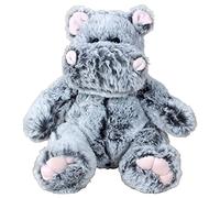 Orsacchiotto ippopotamo grigio seduto orso di peluche morbido e coccoloso (26 cm)