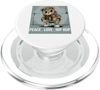 Orsacchiotto mimetico rapper anni '80 Old School Hip Hop PopSockets PopGrip per MagSafe