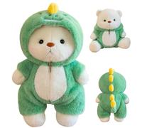 Orsacchiotto Peluche, 30CM Orsacchiotto di peluche con Costume da Dinosauro, Teddy Bear Peluche, Orsacchi-otto di peluch-e con Cappuccio, Ors-acchiotto Di Pelu-che Compleanno, Regalo per Natale