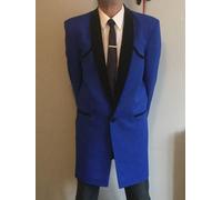 Orsacchiotto Ragazzo Drappo Jacket.chest 46. Reale Blu Velluto Rotolo collo. 'N'