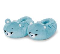Orsetti del Cuore, Brontolorso 62821 - Pantofole in Tessuto Peluche con musetto di Orso, per Bambini e Adulti, Calde e con Suola Antiscivolo, Numero 36-39 (M), Azzurro
