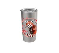 Orsetti gatto Kawaii in stile giapponese Panda rosso Origami Bicchiere termico in acciaio inox doppia parete