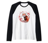 Orsetti Gatto Kawaii in Stile Giapponese Panda Rosso Origami Maglia con Maniche Raglan