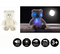Orsetto bianco di peluche sognatore 40 cm con illuminazione e suono