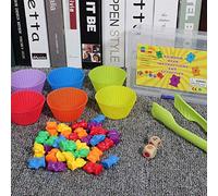 Orsetto Conta Arcobaleno Giocattolo Educativo, Gioco Interattivo per Apprendimento della Matematica per Bambini dai 3 Anni in su con Set da 62 Pezzi per Sussidi Didattici per la Prima (Come