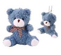 Orsetto di Peluche Blu Piccolo Portachiavi 10 cm