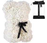 Orsetto di rose artificiale idea regalo per anniversario san valentino luce LED