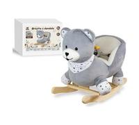 Teorema - Orsetto a Dondolo in Morbido Peluche, Gioco per Bambini, +10 Mesi, con Cintura di Sicurezza, 55x45x60cm, Portata Massima 25kg