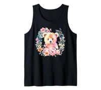 Orsetto Floreale ad Acquerello per Sua Figlia Nipote Canotta