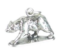 Orsetto in argento sterling con il Parco Nazionale di Yellowstone su base .925