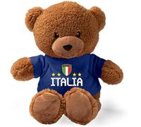 Orsetto In Peluche ITALIA | Personalizzabile Con Nome e Numero | Mascotte Teddy Bear 18 cm | Scegli Il colore della Maglietta | PS 33790-003