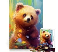 Orsetto Puzzle da 1000 pezzi per adolescenti Pensa che il tempo di allenamento sia ben speso Bordi definiti Regalo festivo (38x26cm)