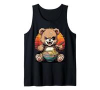 Orsetto raccapricciante gotico horror Kawaii Orso Ramen Halloween Canotta
