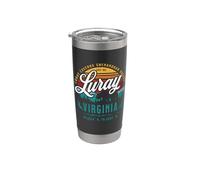 Orsetto solare retrò Luray Virginia Shenandoah Valley Souvenir Bicchiere termico in acciaio inox doppia parete