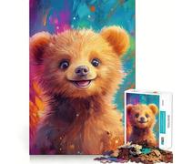 Orsetto sorridente, puzzle da 1000 pezzi per adulti, gioco di logica e logica, antistress, taglio preciso, 38x52cm