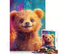 Orsetto sorridente, puzzle da 1000 pezzi per adulti, gioco di logica e logica, antistress, taglio preciso, 38x52cm