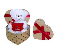Orsetto " Te Quiero" 24cm Orso Peluche Bianco in Scatola San Valentino