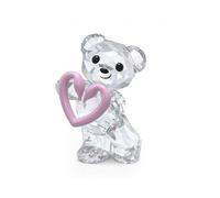 Swarovski Orsetto Kris Una, con Personaggio Orsetto in CristalliSwarovski e Metallo, Motivo a Cuore, Rosa