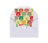 Orsi colorati che stampano verticale carta vuota auguri di ringraziamento per te (Thinking Of You biglietto di compleanno)