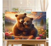 Orsi del paesaggio - Puzzle 1200 Pezzi - puzzle Fai da te, Intrattenimento Creativo, Puzzles Classico Arte,Regalo per Adulti dai 14 anni 75 x 50 cm