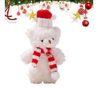 Orsi di Natale, Orsetto di Natale ripieno | Orso bianco marrone peluche natalizio,Forniture per feste per decorazioni per la casa in morbido peluche da 6,3 pollici per il compleanno del festival di Ca
