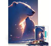 Orsi polari in un paesaggio innevato - Puzzle da 1000 pezzi per ragazzi - Gioco mentale per momenti di relax - Taglio di alta qualità - Regalo artistico (50x75cm)