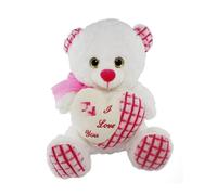 ORSO 35CM PELUCHE PUPAZZO CUORE SCRITTA "I LOVE YOU" FIOCCO SAN VALENTINO 84680