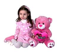 Orso 50cm Filo Oro, Argento Grande Peluche con Cuore Love San Valentino