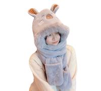 Orso A Orecchio Pelifughi Guanti Cappello Per Clima Freddo Flap Per La Studentessa Attività Invernale All'aperto Peluga Peluche Cappello Scarf