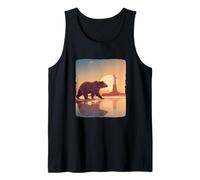 Orso al Tramonto con Statua della libertà e Look USA Canotta