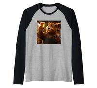 Orso birraio Birraio Divertente Birrificio My Love Language Maglia con Maniche Raglan