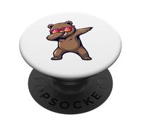 Orso bruno con occhiali da sole PopSockets PopGrip Adesivo