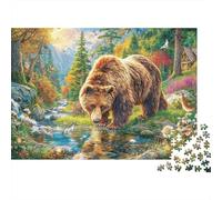 Orso bruno europeo Puzzle 1000 Pezzi, Jigsaw Puzzle Ad Alta Difficoltà Regali Per Adulti E Adolescenti, Home Giochi 38x26cm/1000pcs