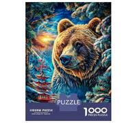 Orso bruno europeo Puzzle 1000 Pezzi - Jigsaw Puzzle Regali Per Adulti E BambiniGioco Di Sfida Intellettuale, Impossibile Puzzle 38x26cm/1000pcs