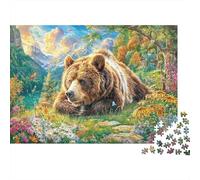 Orso bruno europeo Puzzle 1000 Pezzi, Puzzle Impossibile 1000 Pezzi, Gioco Di Sfida Intellettuale 38x26cm/1000pcs