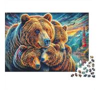 Orso bruno europeo Puzzle 1000 Pezzi, Puzzle Impossibile 1000 Pezzi, Gioco Di Sfida Intellettuale 52x38cm/1000pcs