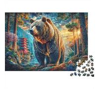 Orso bruno europeo Puzzle 1000 Pezzi, Puzzle Impossibile 1000 Pezzi, Gioco Di Sfida Intellettuale 52x38cm/1000pcs