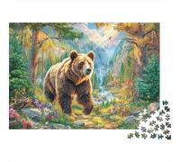 Orso bruno europeo Puzzle 1000 Pezzi, Puzzle Impossibile 1000 Pezzi, Gioco Di Sfida Intellettuale 52x38cm/1000pcs