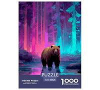 Orso Bruno Jigsaw 1000Pcs Jungle Animales Adulti E Bambini Festa Aziendale Idea Regalo Uomo Donna 38x26cm/1000pcs