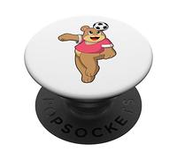 Orso Calciatore Calcio Sport PopSockets PopGrip Adesivo