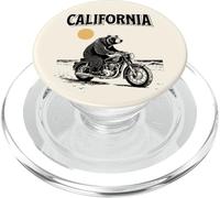 Orso Californiano Sulla Spiaggia di Moto d'epoca PopSockets PopGrip per MagSafe