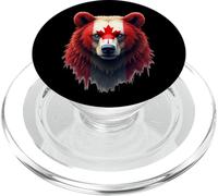 Orso canadese Pride - Maple Leaf Wildlife Art PopSockets PopGrip per MagSafe