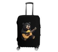 Orso che suona la chitarra orso chitarrista musica viaggio bagagli copertura lavabile antigraffio bagagli valigia Protector, Stile:, XL
