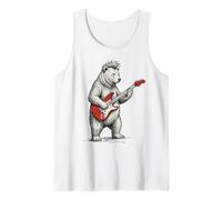 Orso Che Suona la Chitarra Rock & Roll Bears Musica Rock Canotta