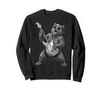 Orso Che Suona la Chitarra Rock & Roll Bears Musica Rock Felpa