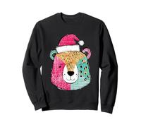 Orso colorato nel Cappello di Babbo Natale per la Gioia di Felpa