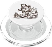 Orso come escursionista, design escursionistico a lungo raggio PopSockets PopGrip per MagSafe