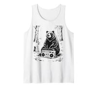 Orso con Boombox: Vibrazioni retrò della Foresta Canotta