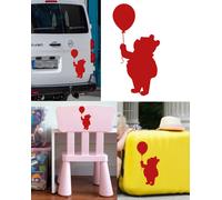 Orso Con Palloncino, Adesivo In Vinile